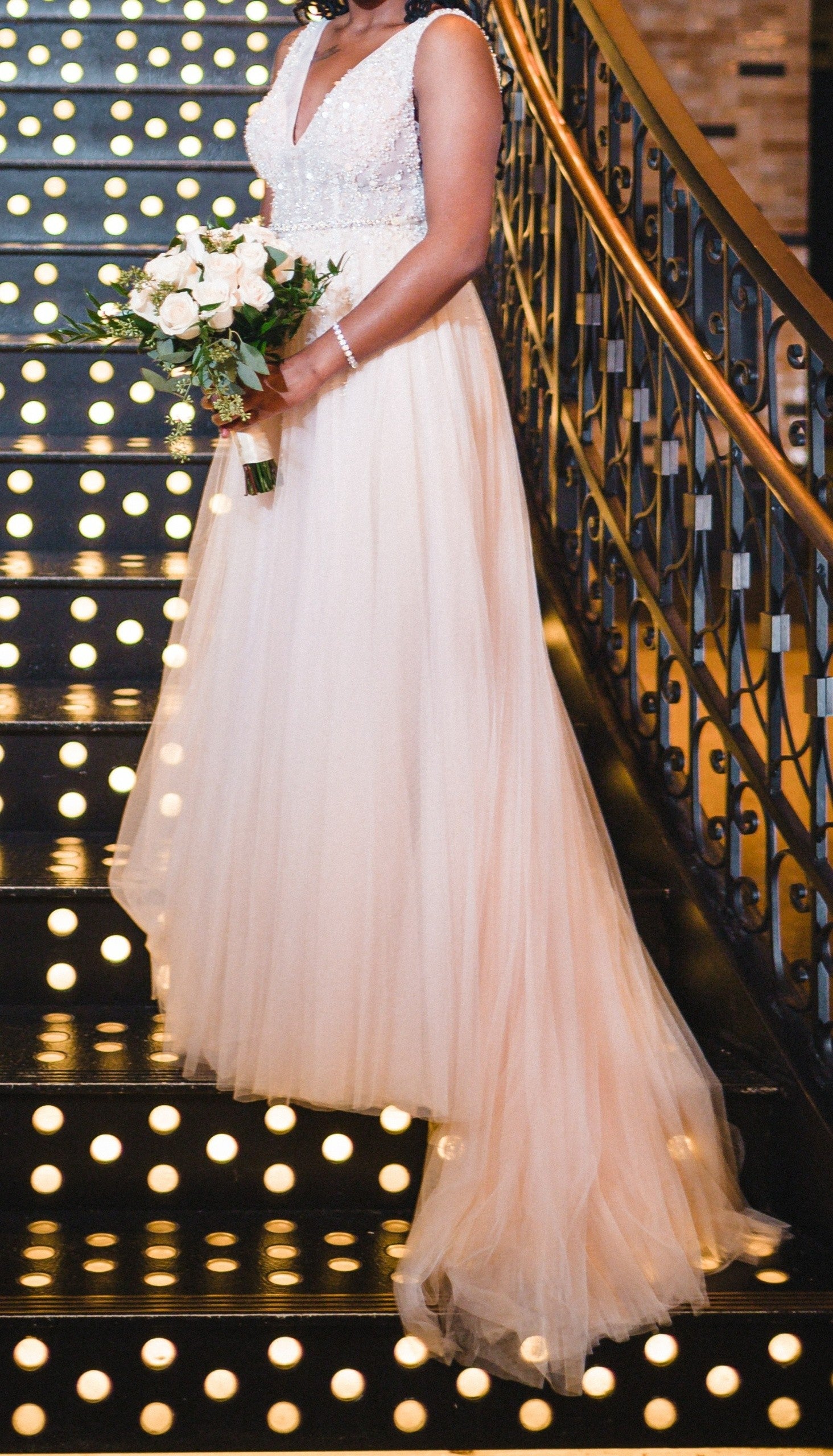 【超ポイントバック祭】 BHLDN Written in the Stars Beaded Tulle Open Back /47094883 ワンピース