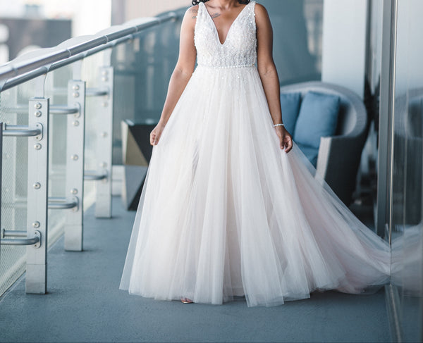 BHLDN Written in the Stars Beaded Tulle Open Back /47094883