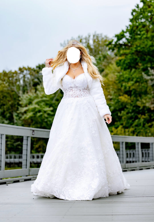 Bijou Bridal  Exclusive Off the shoulder glitter ball gown