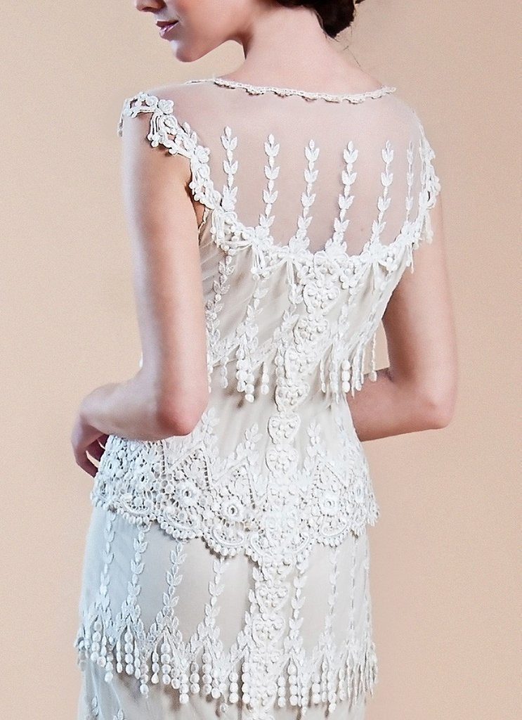 スーツ・フォーマル・ドレス Claire Pettibone Kristene Kristene Couture Vintage Inspired Wedding Dress Fit and