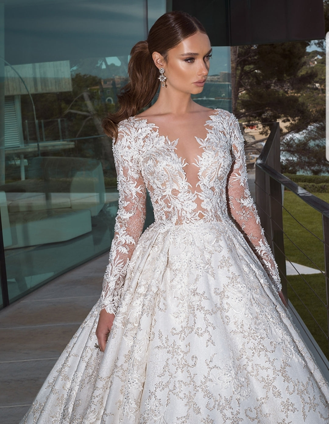 white christmas dresses Wedding Dress with Swarovski Stones L / White main image 0