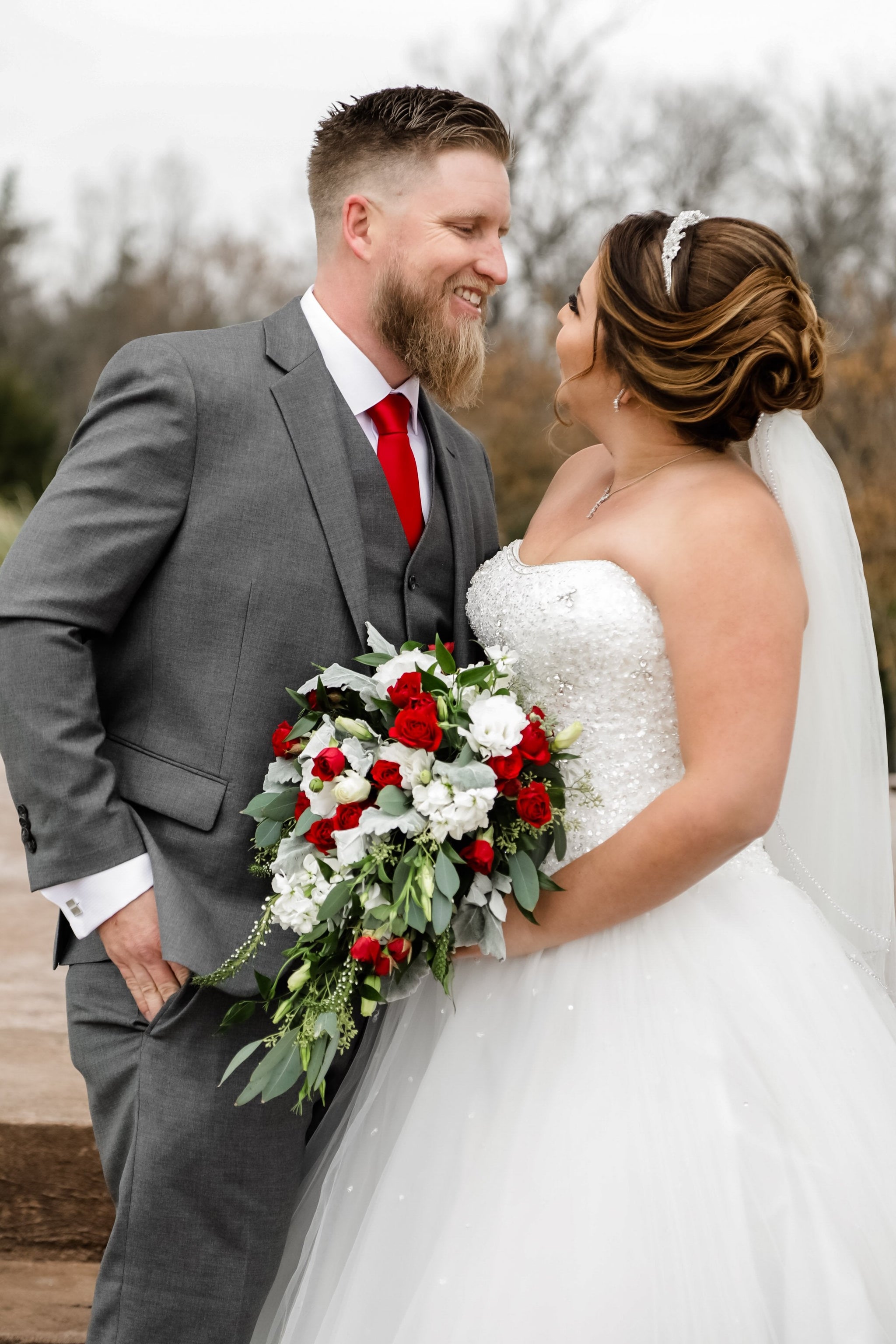 Beaded hotsell tulle Ballgown Wedding Dress