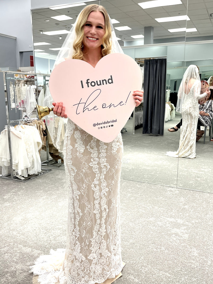 David's Bridal LS LACE POWERMESH SHEATH – Nearly Newlywed