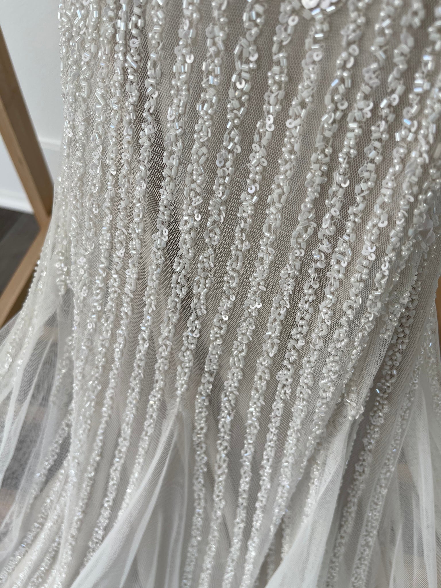 Davidさま専用 Allover Sequin Applique Sheath Wedding Dress | David's Bridal