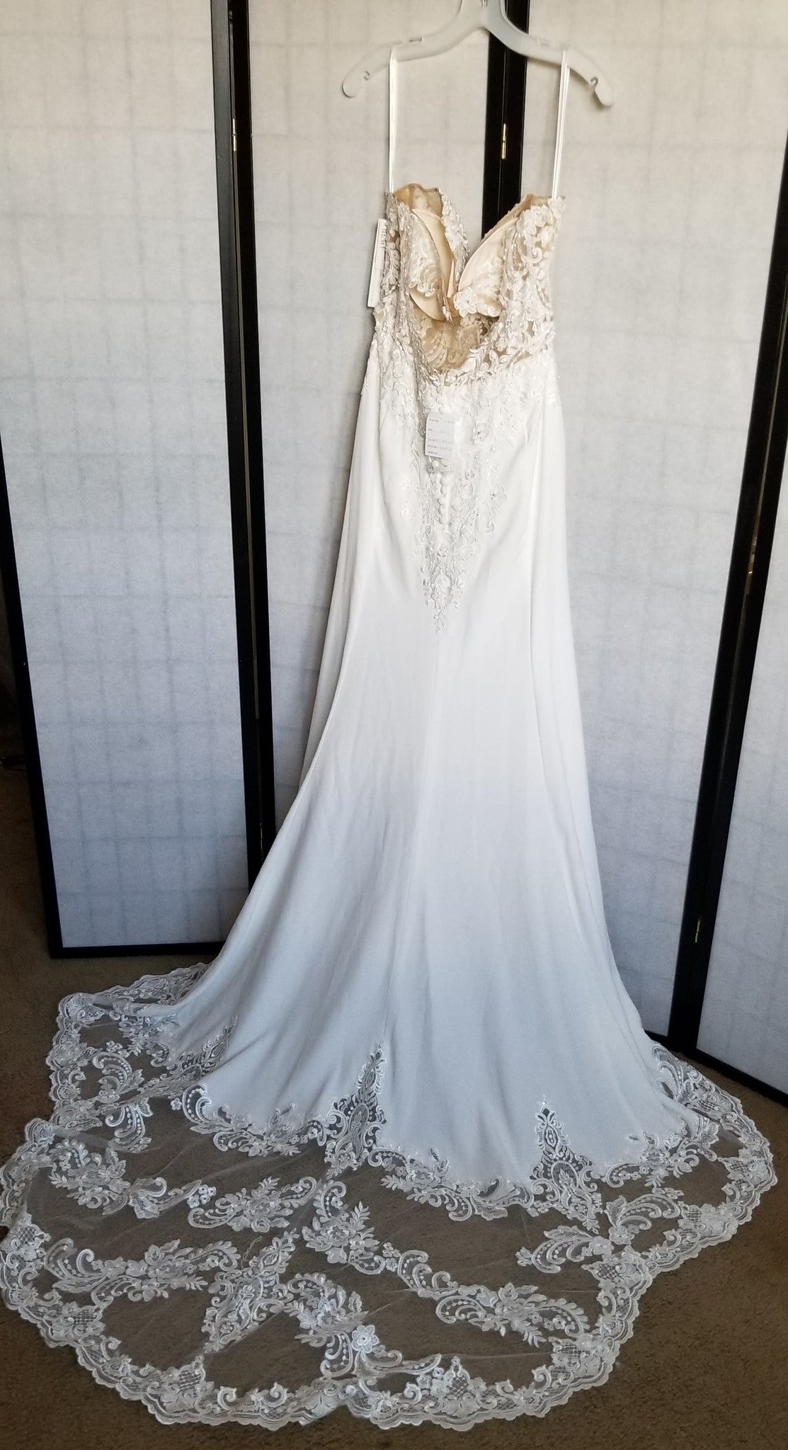 wedding dress with pink lace Pink 3D-Lace Sweetheart Strapless A-line Country Wedding Dresses, AB15 –  AlineBridal