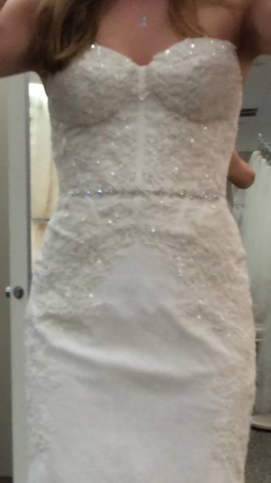 David's Bridal Spaghetti Strap