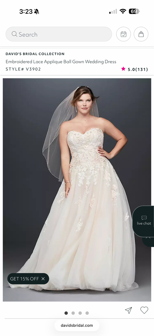 David's Bridal V3902