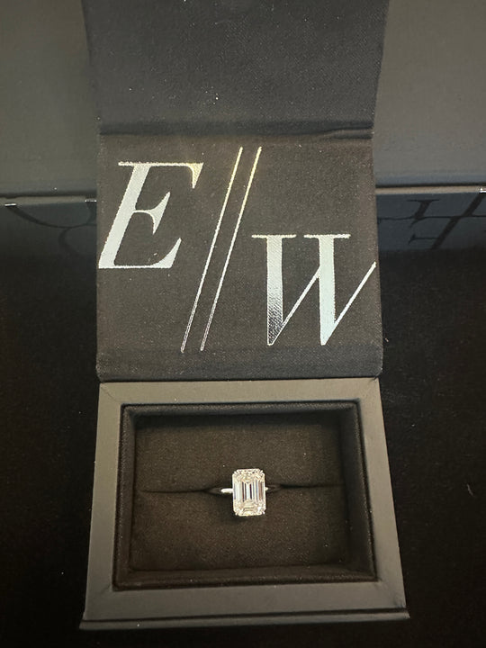 East West Gem co.  18k white gold size 6