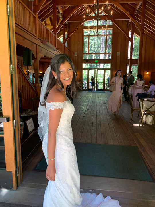 Ellis Bridal Off The Shoulder Lace A-Line 11476