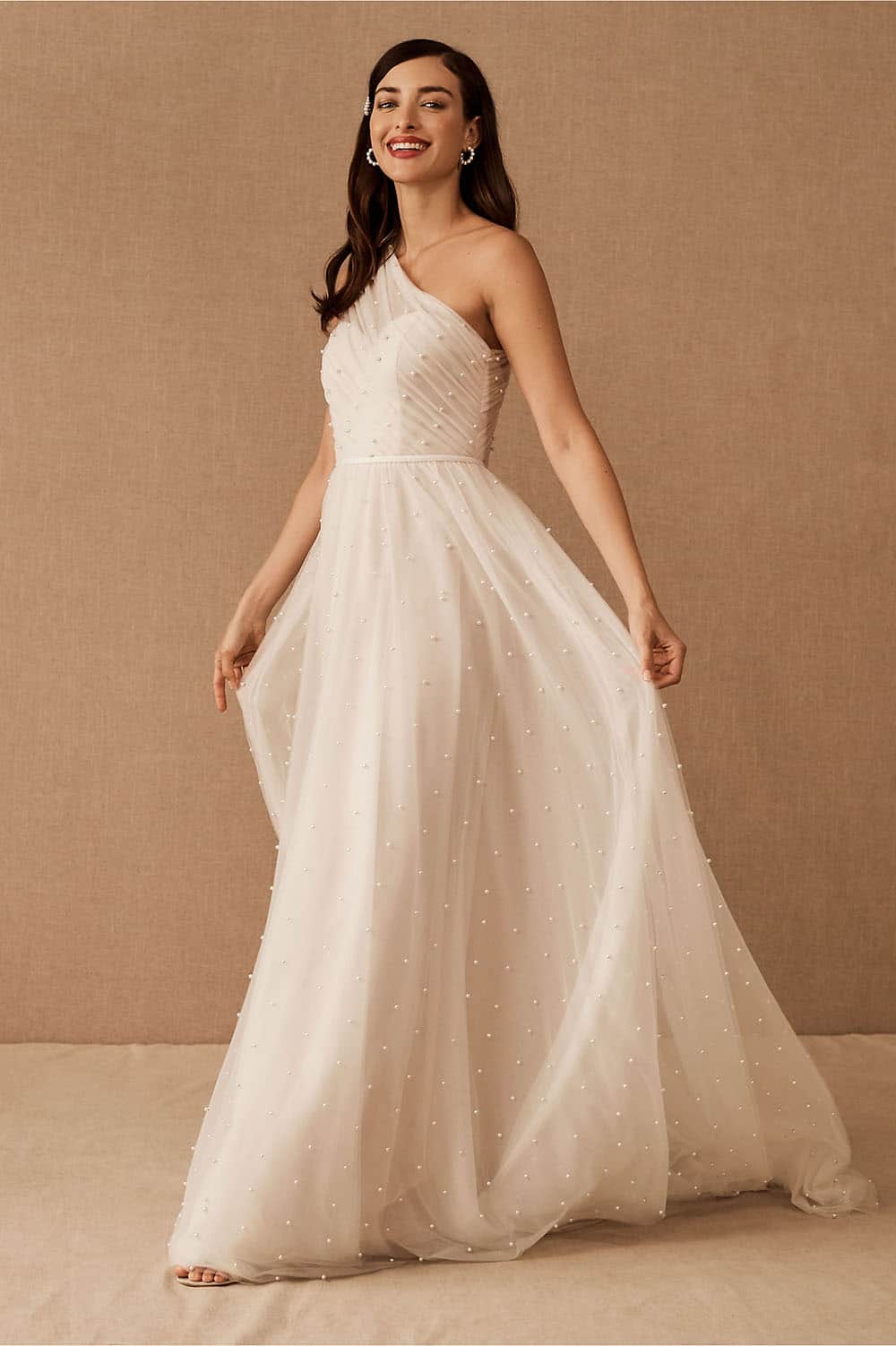 Hayley Paige Pearl Gown BHLDN – Nearly Newlywed