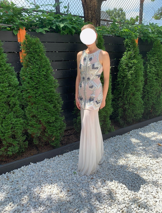 Herve Leger Antonella multi-beading embroidered dress, BGX69G77-1S8