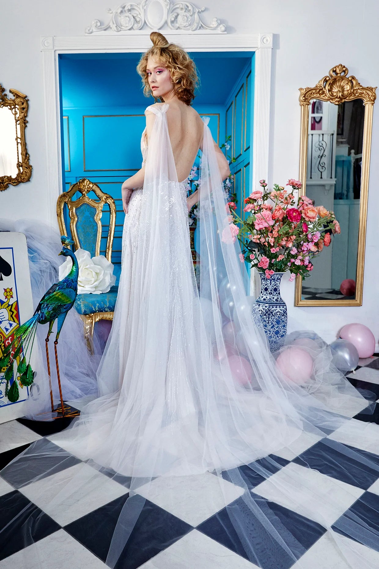 ines di santo blue wedding dress Giulia
