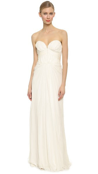 J. Mendel Strapless Pleated