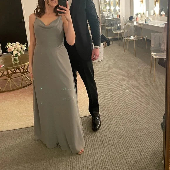 Jenny Yoo Colby in Luxe Chiffon Moss Nearly Newlywed