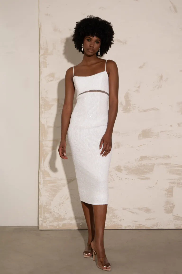 knit drop waist maxi dress White Knit Top Drop Waist Maxi Dress
