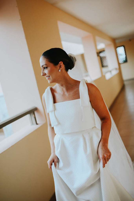 Jesus Peiro Modern Square-Neck/Strapless A-Line Wedding Gown