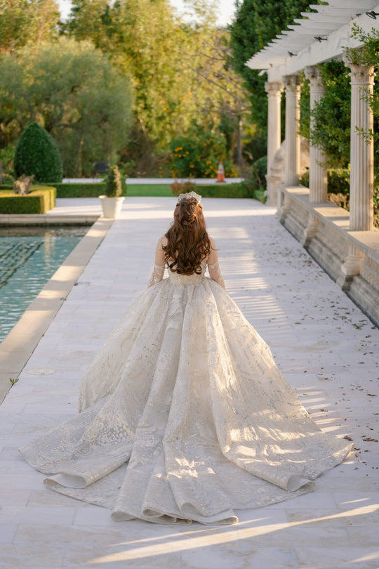 The Atelier by Jimmy Choo 1201-12wt-TAJC-B22 full princess ball gown silver iridescent