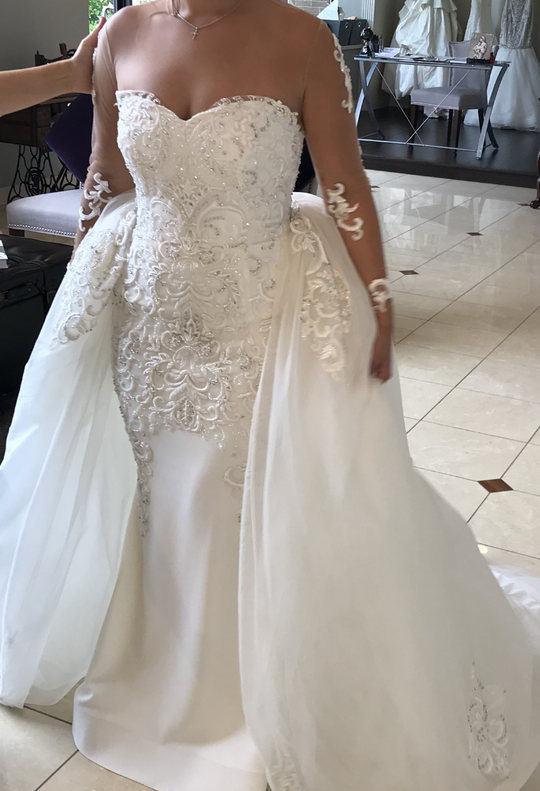 Katerina Bocci Strapless Sweetheart Mermaid with Overskirt