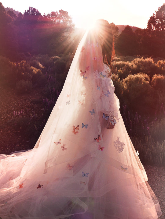 Lauren Elaine Butterfly Kaleidoscope Veil