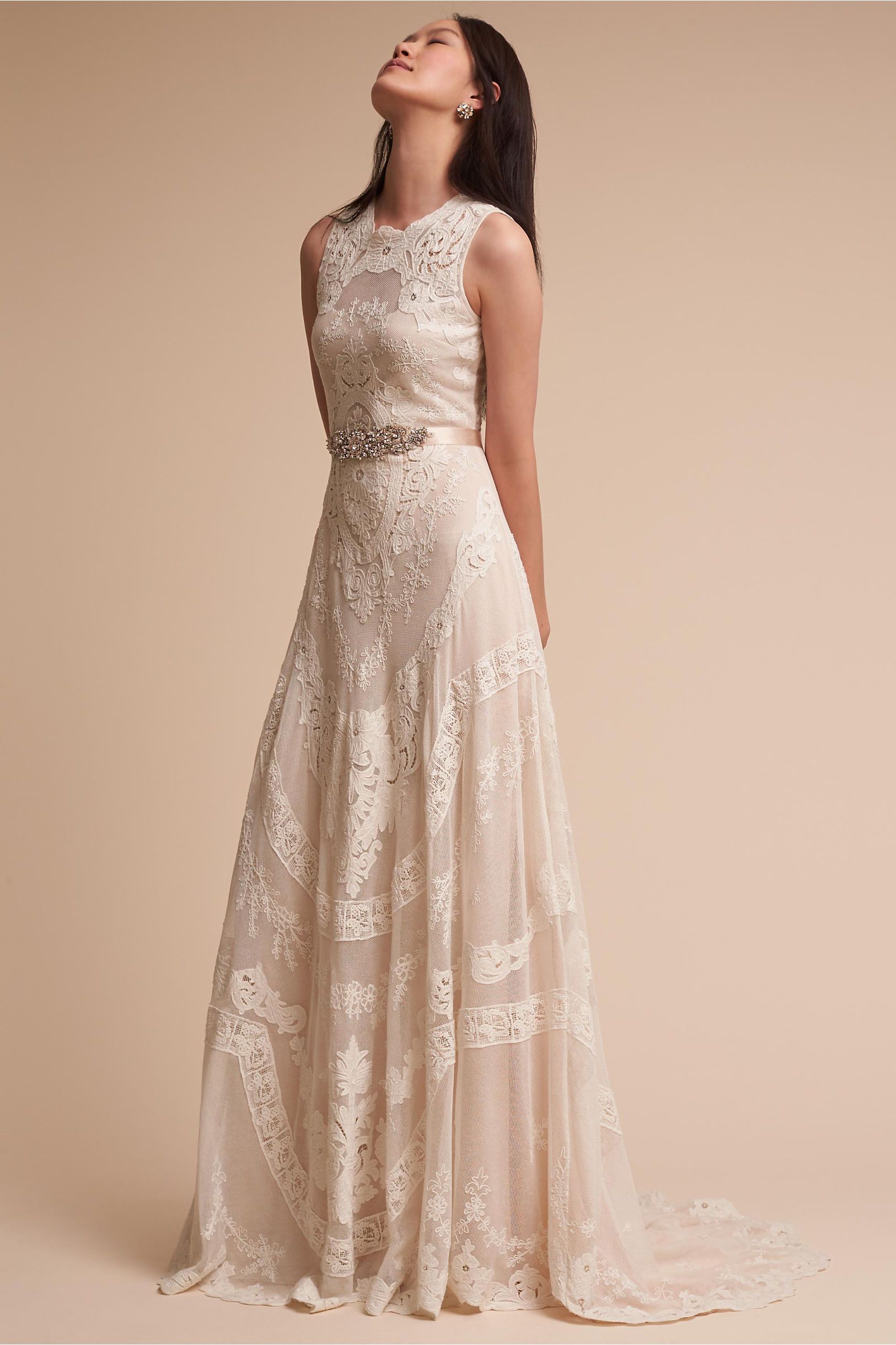 lotus bridesmaid dresses Romantic U Neck Ruffles Sleeve A-Line Side Split Bridesmaids Dress Lot