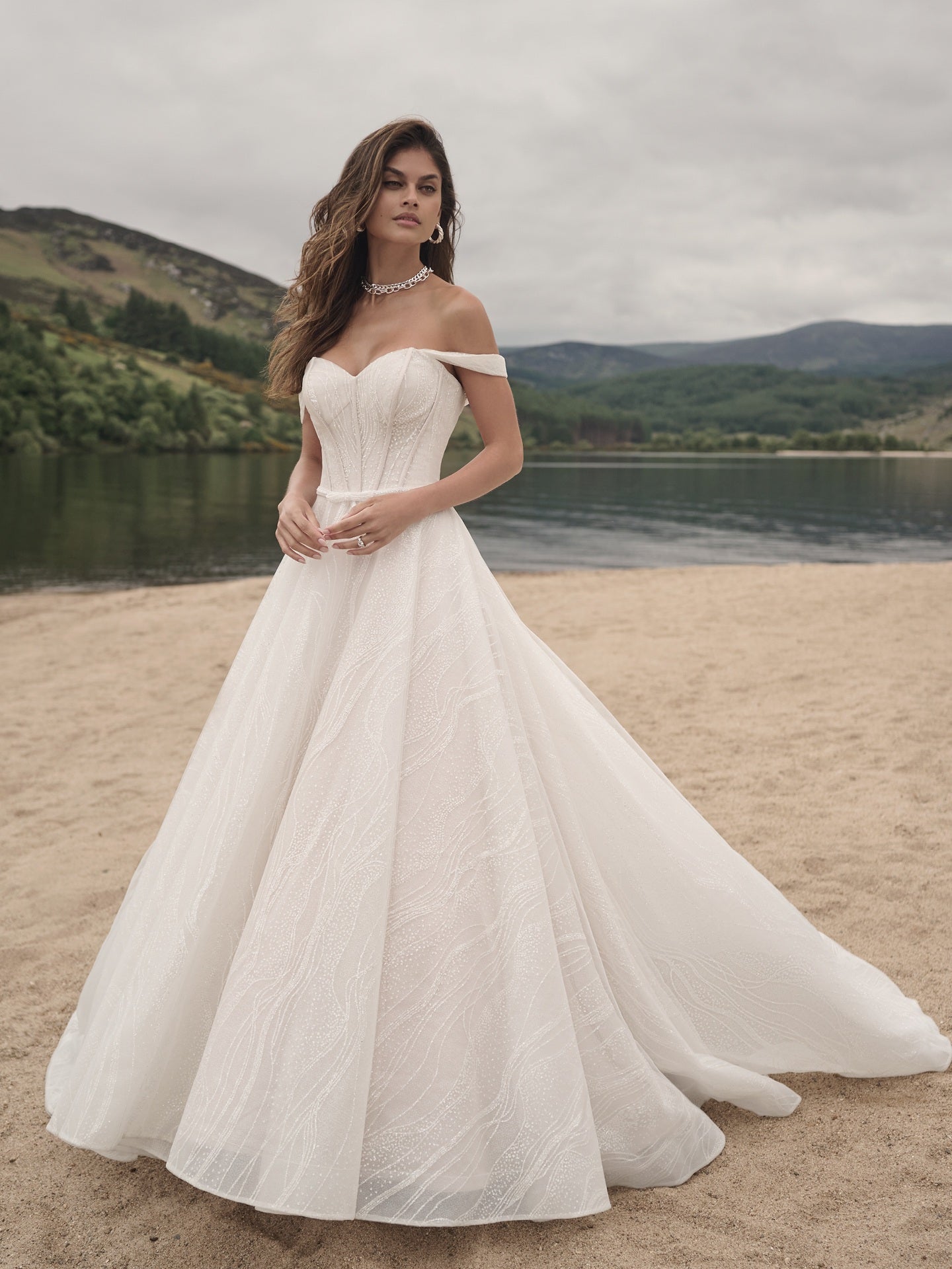 maggie sottero off shoulder wedding dress Maggie Sottero Chase 23ST105A01 – Nearly Newlywed