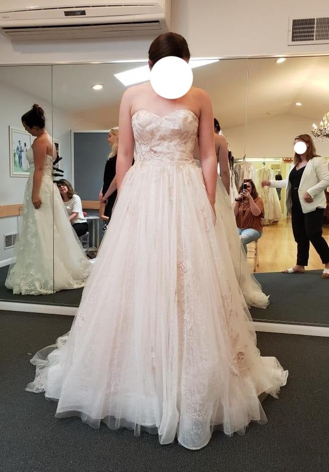 Ball Gown Maggie Sottero Ivory Over Blush Maggie Sottero Soft