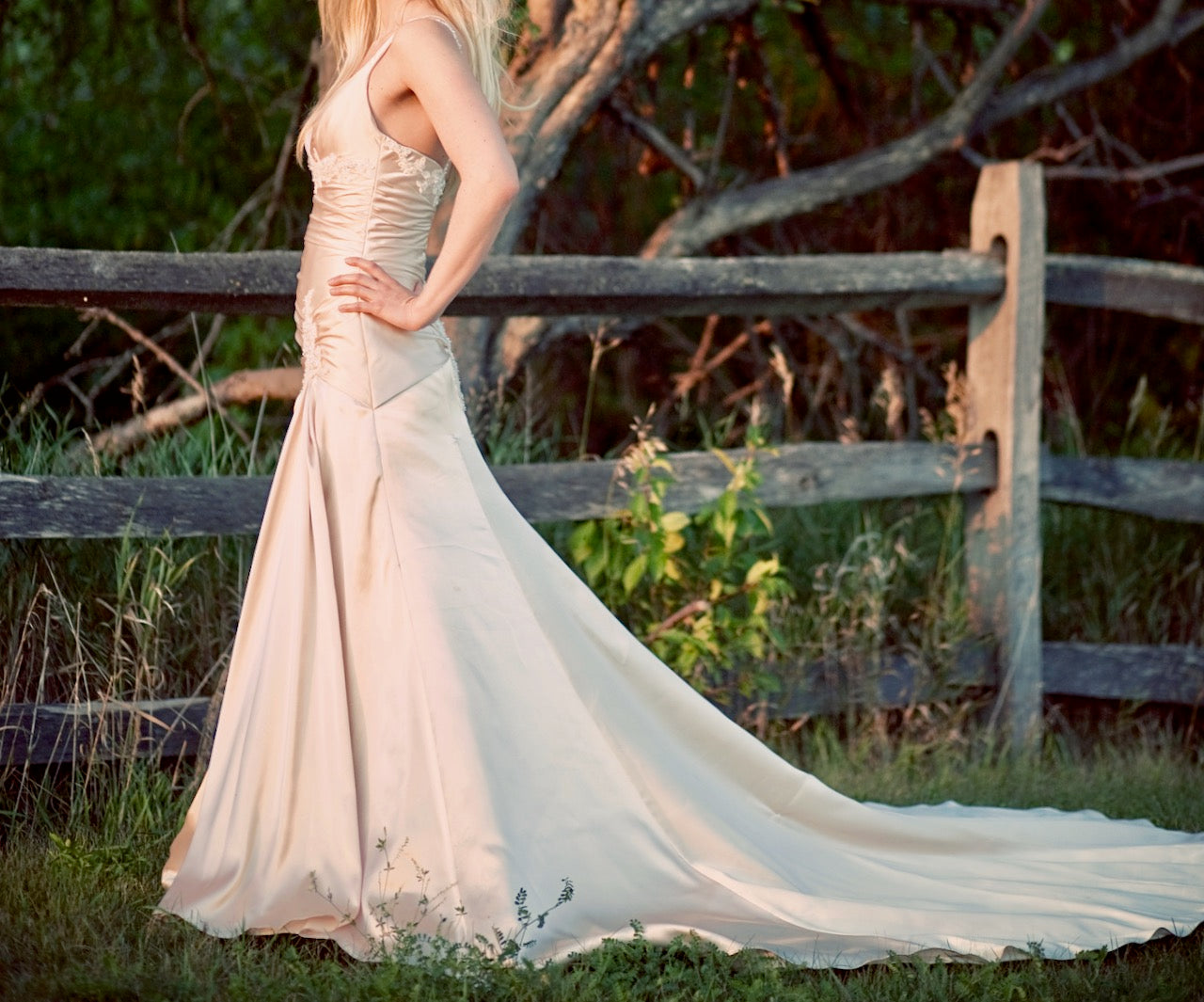 slim fit dress slacks Maggie Sottero Layne in Gold main image 1