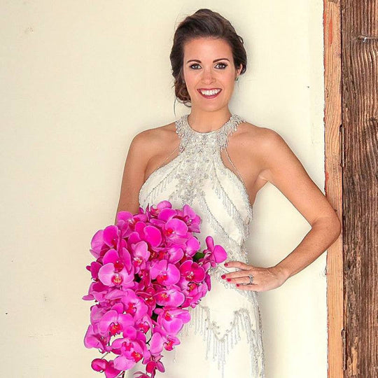 Mark Zunino High Neck Sheath Gown