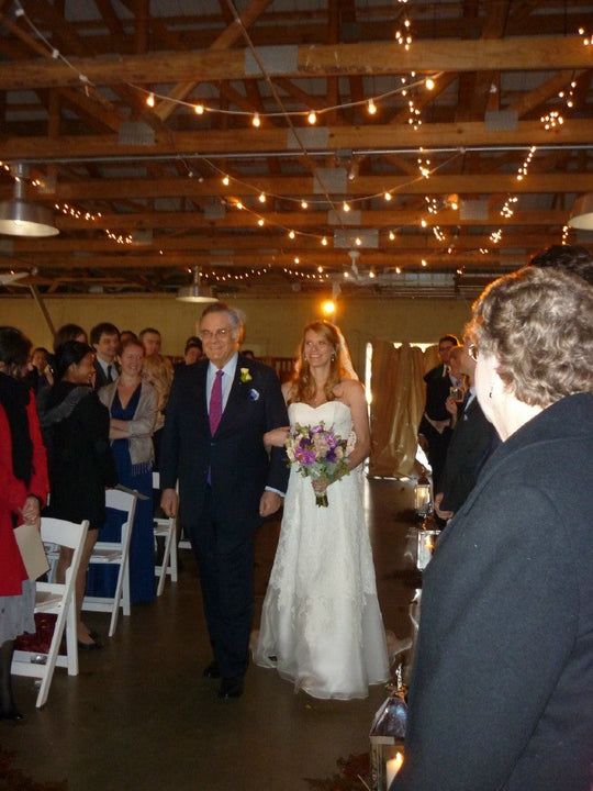 Modern Trousseau Lace Strapless A-Line Wedding Dress