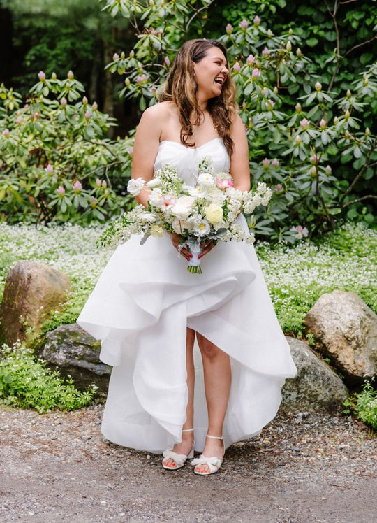 Monique Lhuillier Custom Hi-Low Gown