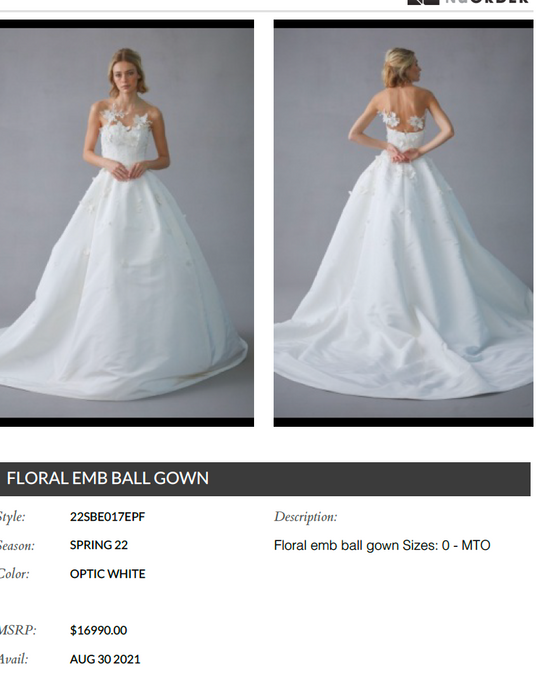 Oscar de la Renta 22SBE017EPF