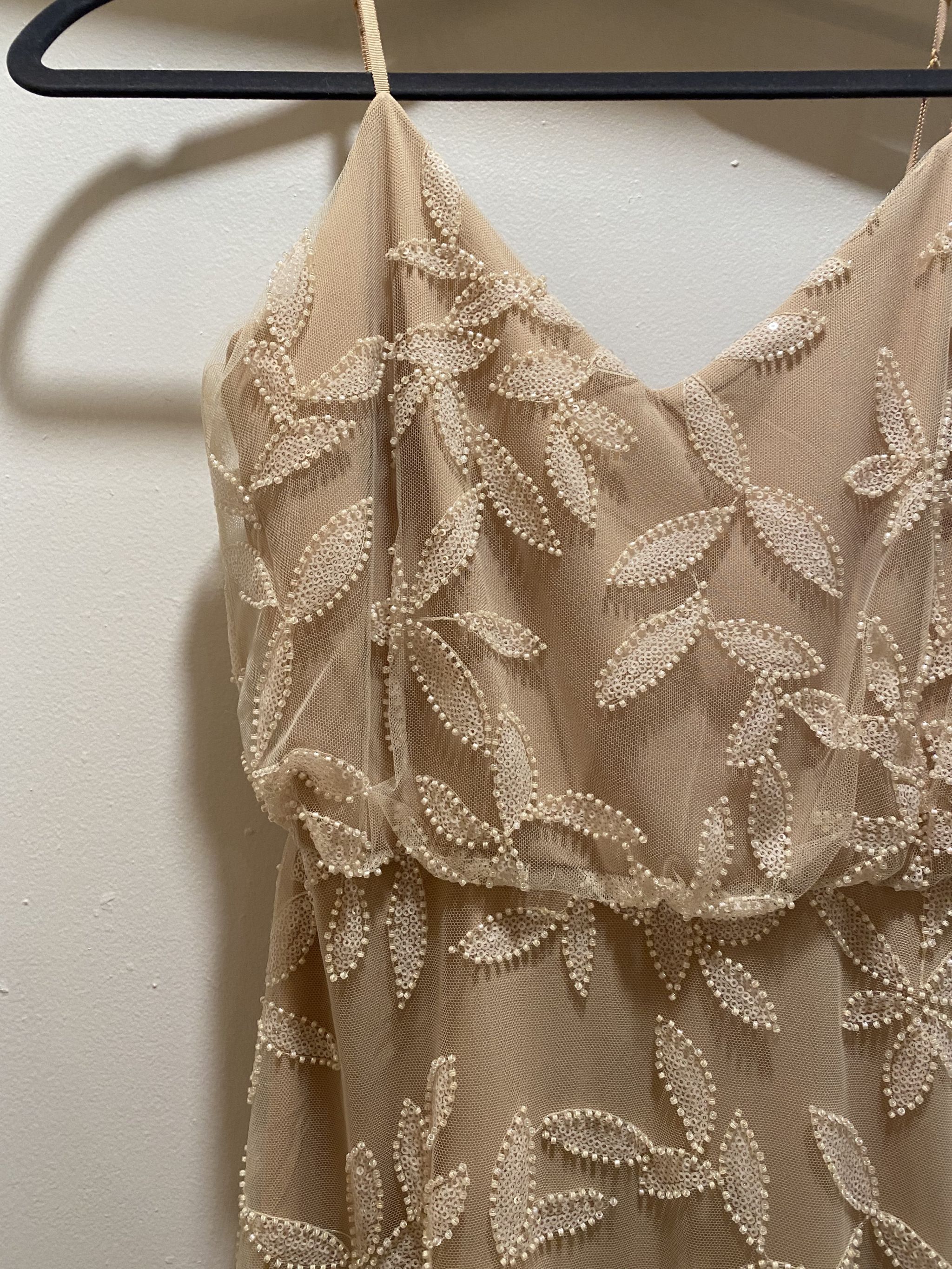 Other #748012, The Savannah Beige Sequin Sleeveless Maxi