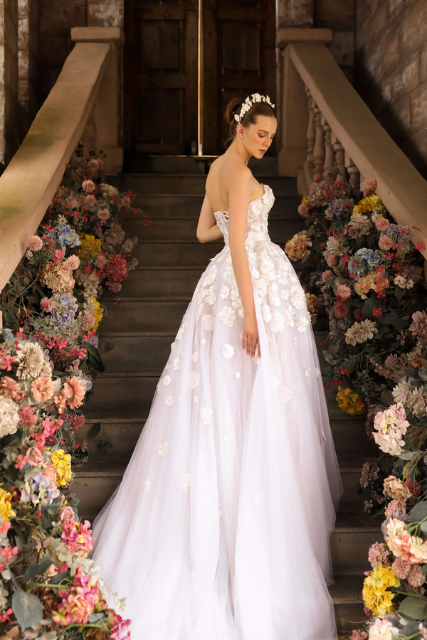 embroidered sunflower wedding robes