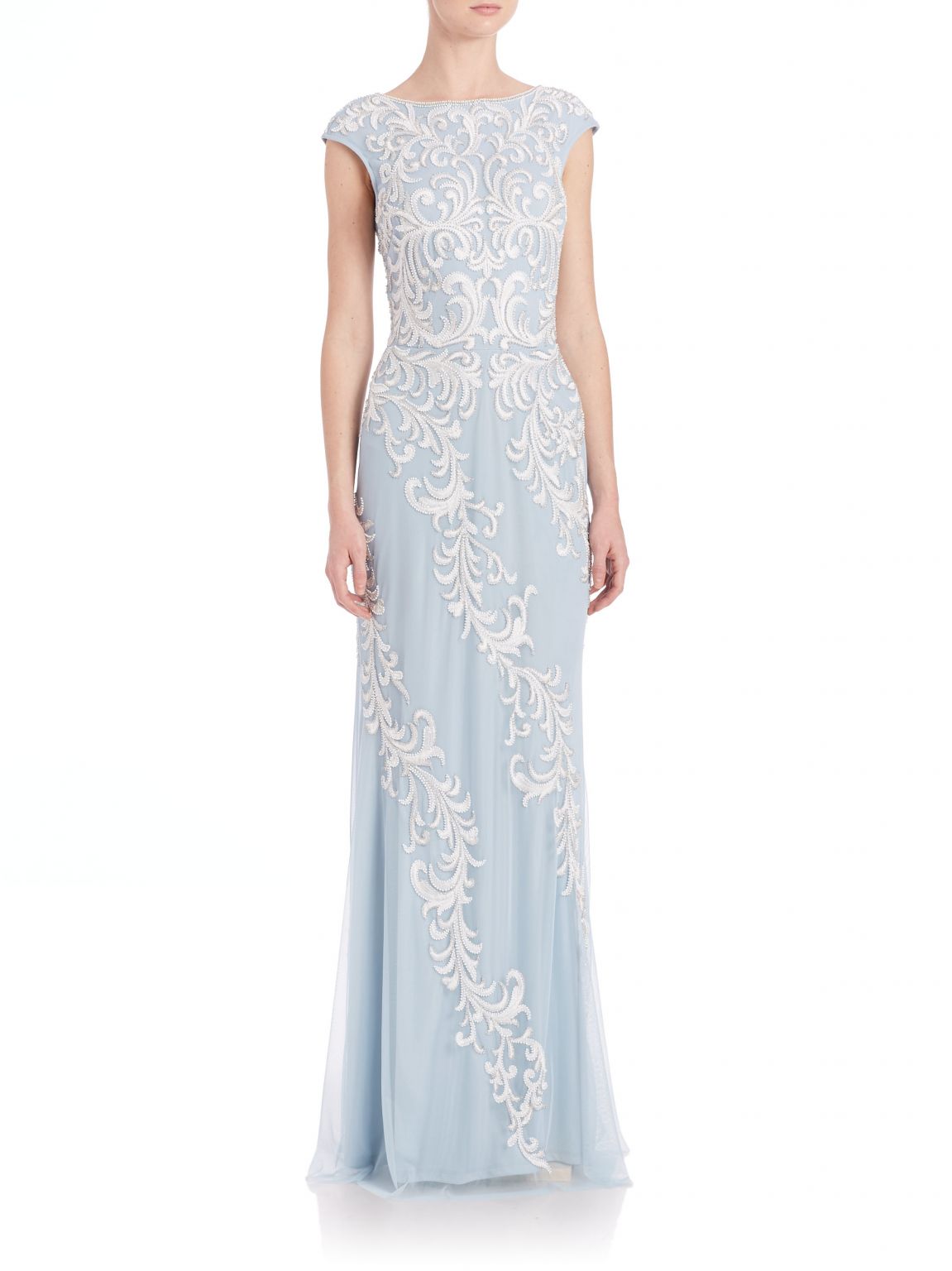 aidan mattox light blue dress Aidan Mattox Womens Satin One Shoulder Evening Dress Blue 8