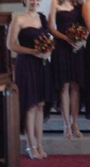 Other David's Bridal Eggplant-color High-Low Mesh Dress – Nearly