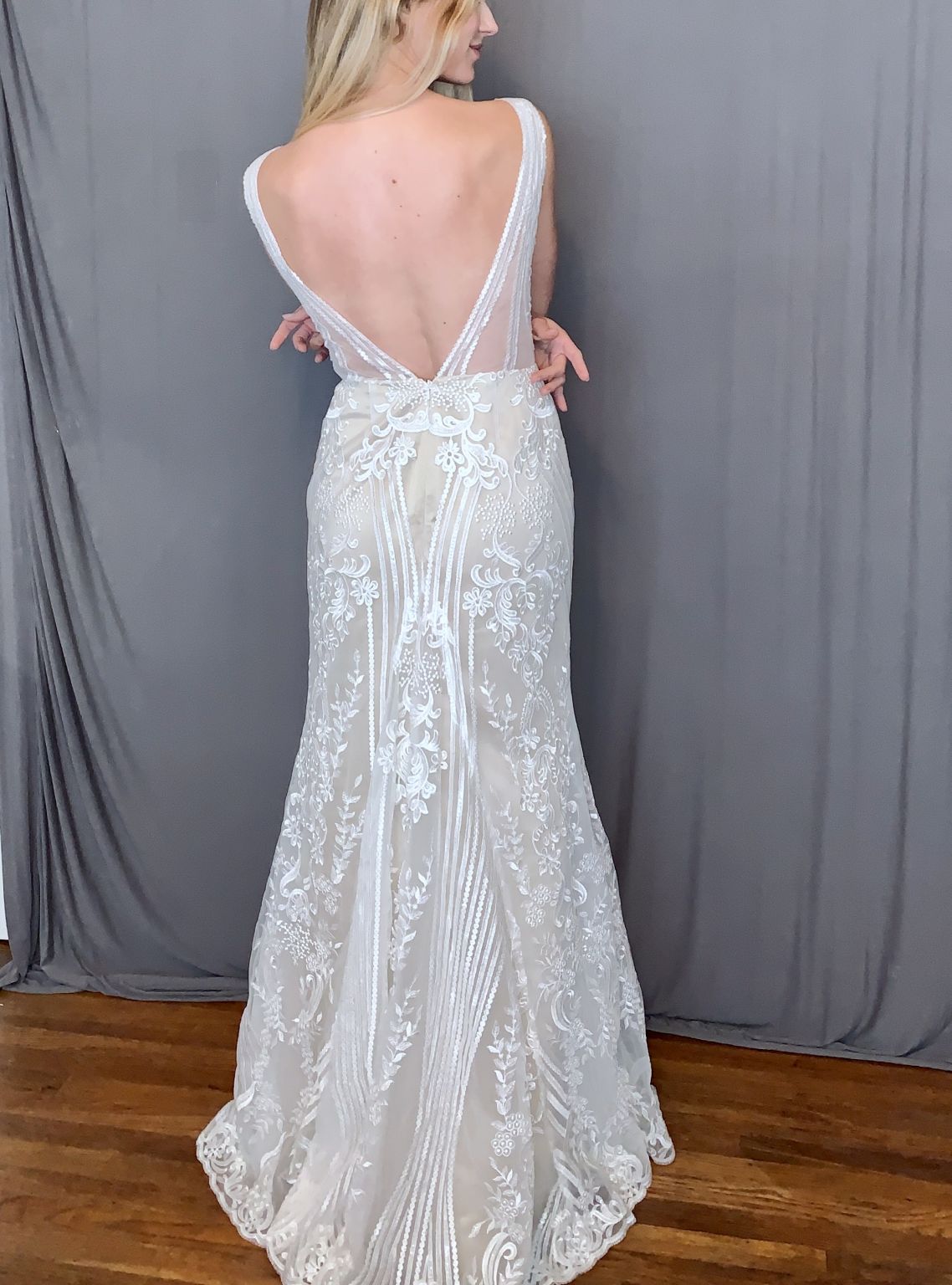 Other Linna Wang, VickyMermaidBridal, Lace Fit and Flare –  PreOwnedWeddingDresses