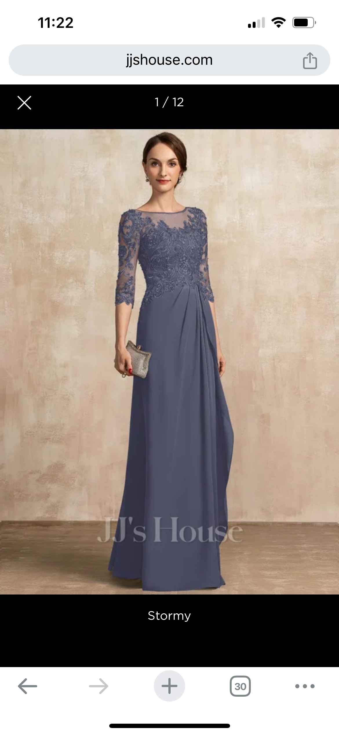Other JJShouse A line Scoop Illusion Floor Length Chiffon Lace 217326 Nearly Newlywed