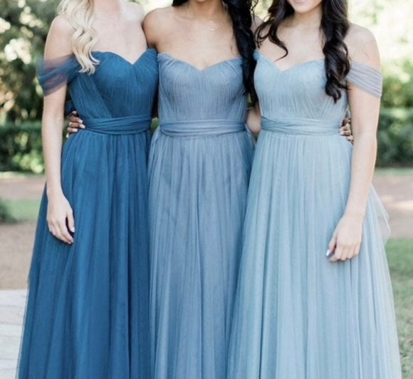 Evening Gown French Blue Bridesmaid Dresses Other Revelry Tulle