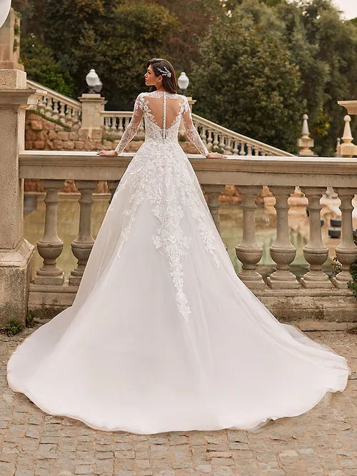 blue dress for baby girl Pronovias Hedda – Nearly Newlywed