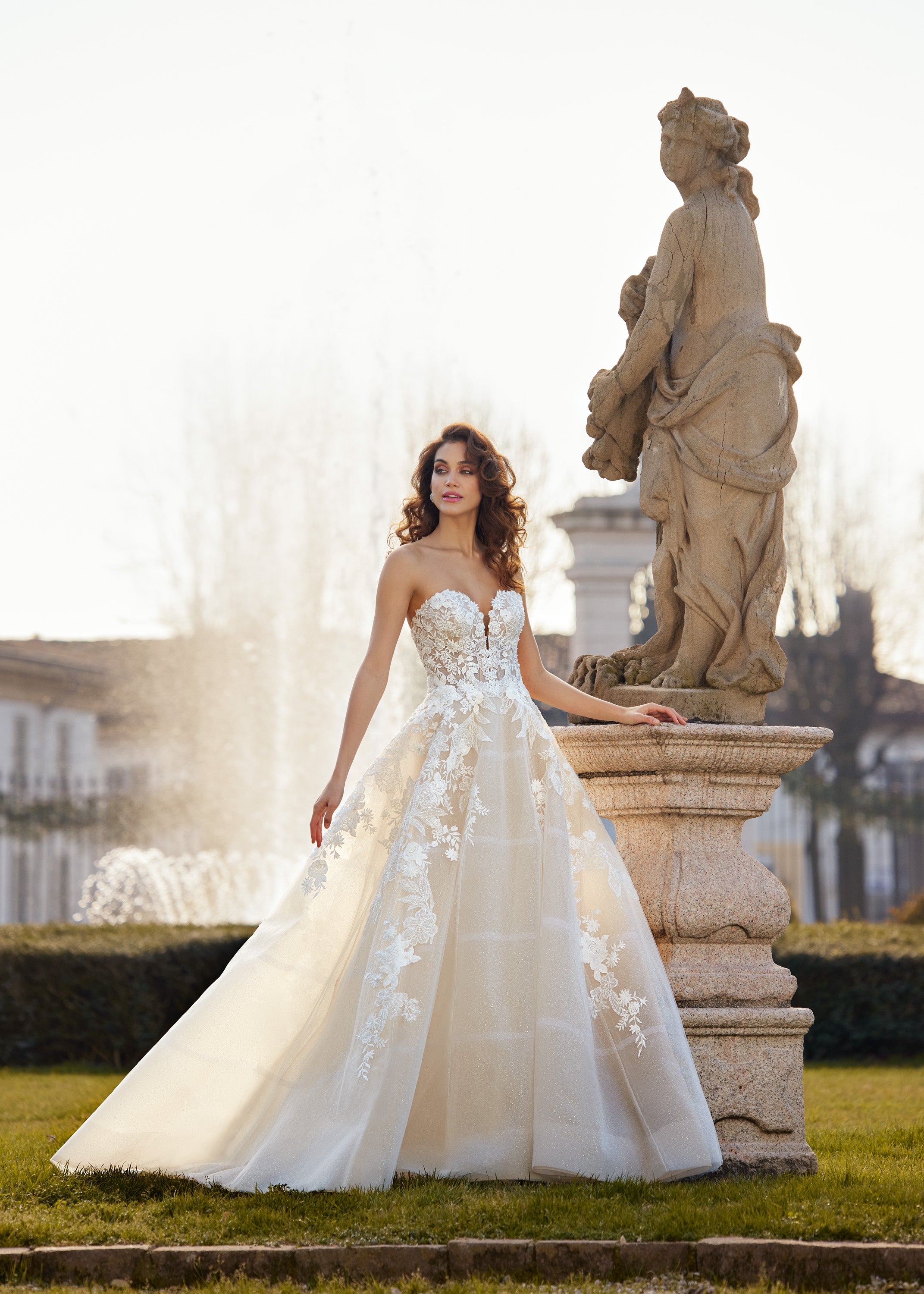 beige ball gown