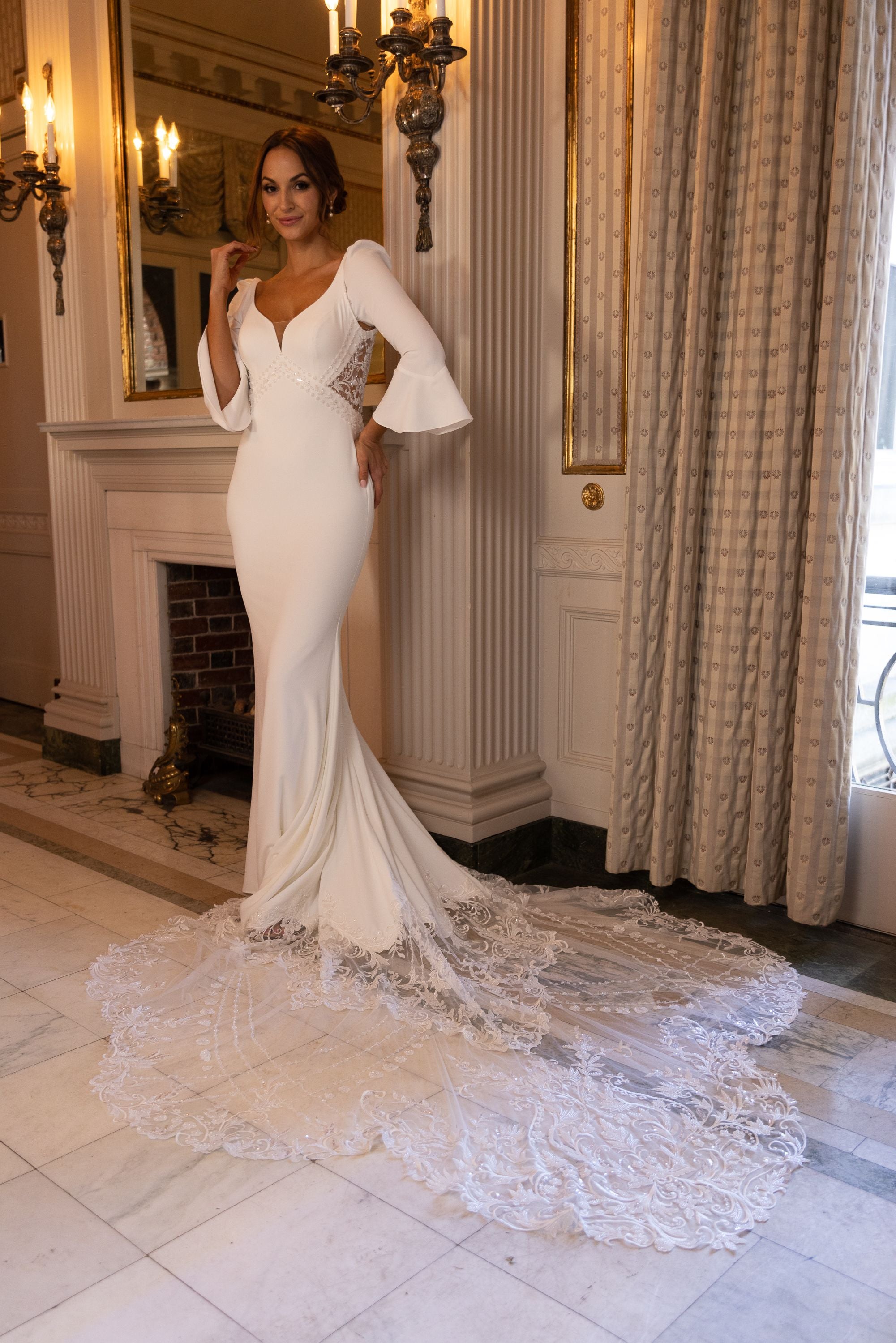 chiffon mermaid bridesmaid dresses Convertible Long Chiffon Mermaid Bridesmaid Dresses – TANYA BRIDAL