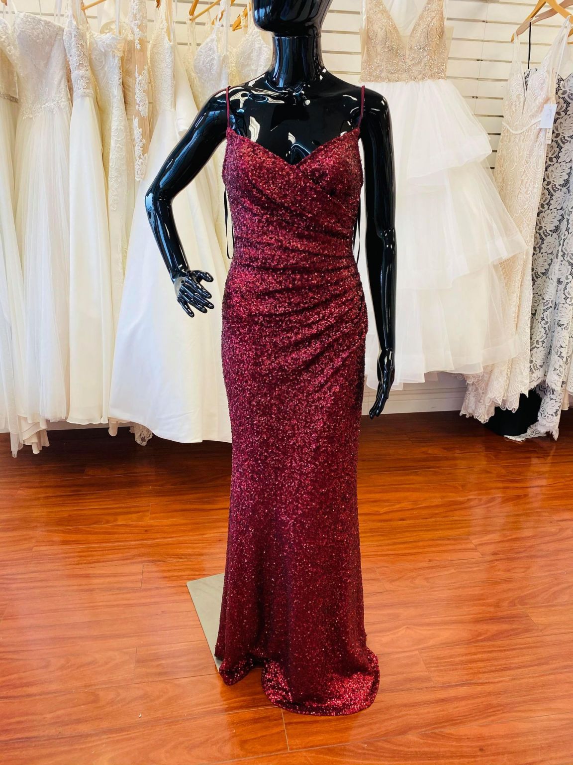 sorella vita sequin bridesmaid dresses Sorella Vita 24 Sequin Bridesmaid Dress Gold Brown Art Noveau V Neck Prom Party