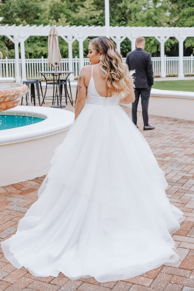 美品 upper hights THE STELLA LUX FLOW 27 Modern Ballgown with Mixed Fabrics | Stella York Wedding Dresses