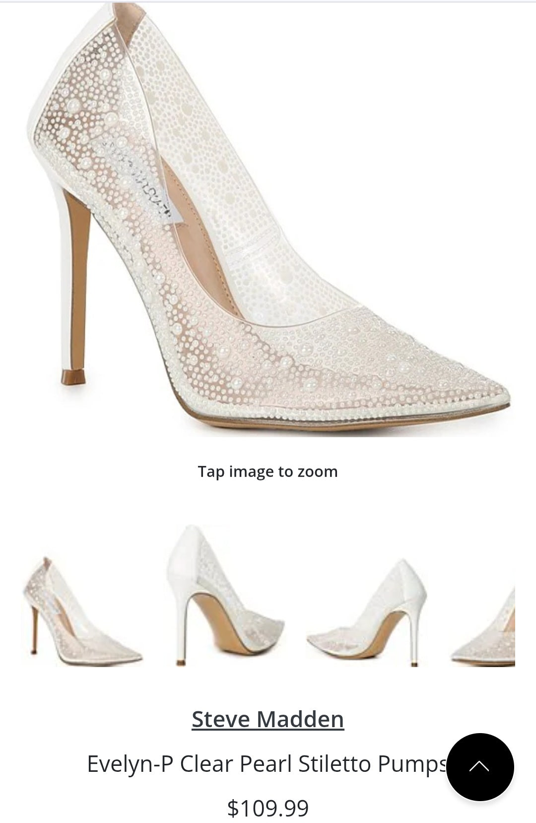 Steve Madden Evelyn-P Clear Pearl Stiletto Pumps – Nearly