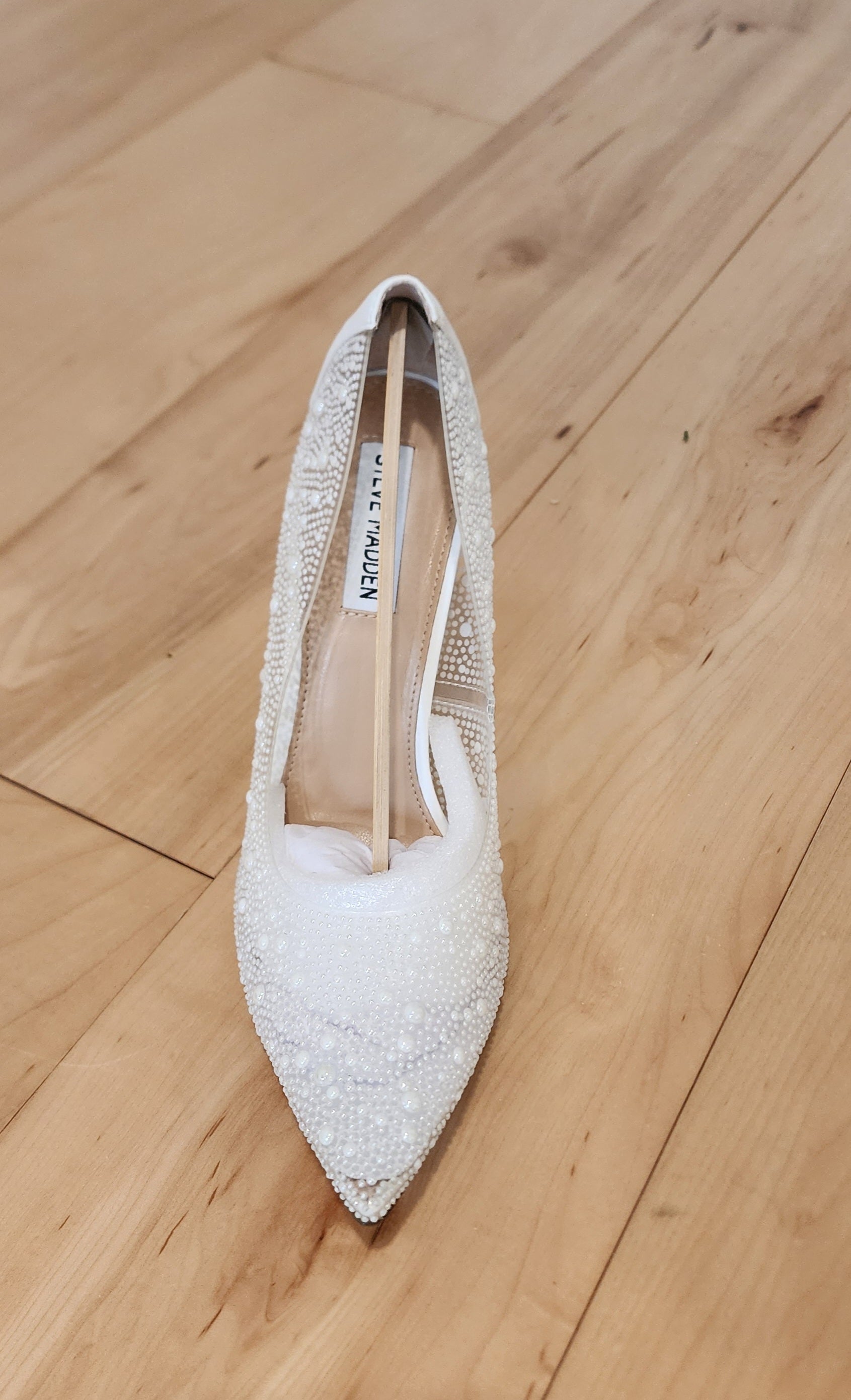 【Steve Madden】EVELYN 上品パール風 クリア パンプス Steve Madden Evelyn-P Clear Pearl Stiletto Pumps | Dillard's