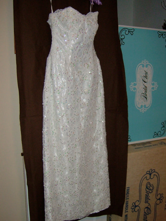 Sweetheart Vintage Strapless Sequin Wedding Dress with Overskirt and Bolero