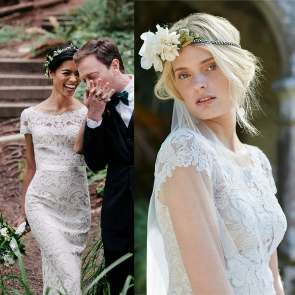 TADASHI SHOJI ウエディングドレス Callaway Draped Open Back Gown | Tadashi Shoji