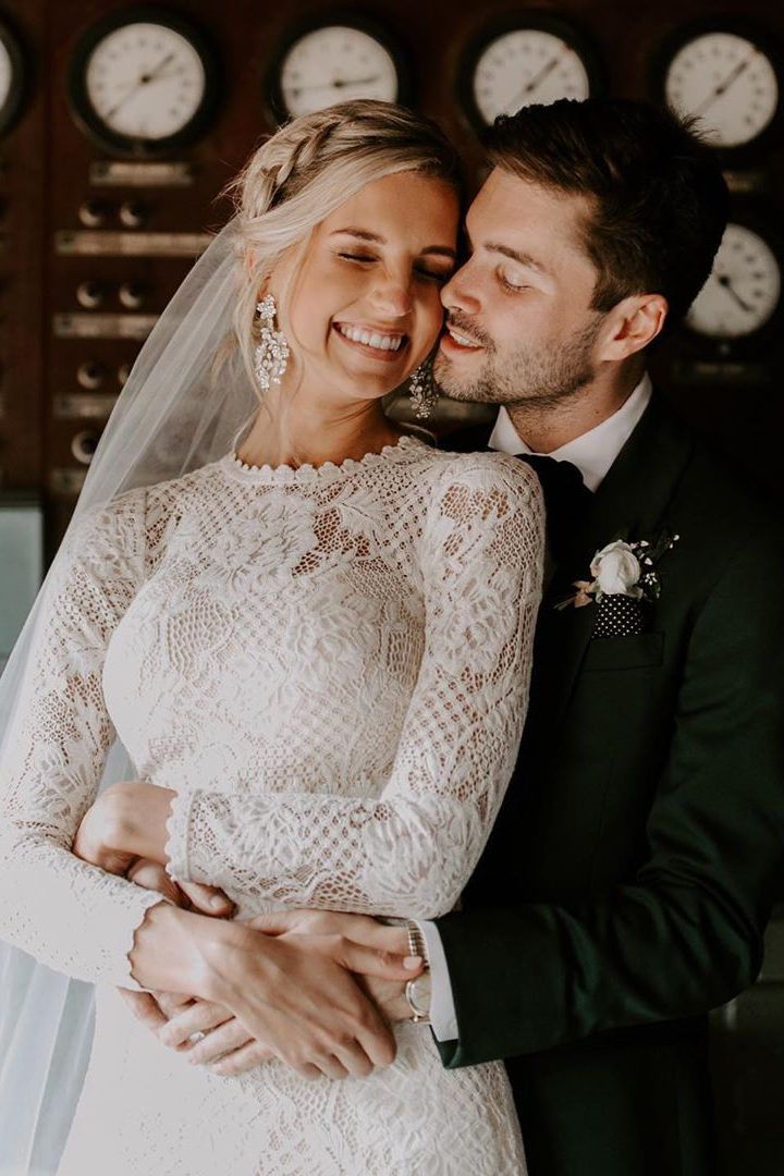 tadashi shoji long sleeve wedding dress Tadashi Shoji Tenley – Nearly Newlywed