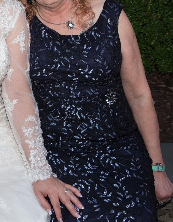 Ursula of Switzerland BLACK SILVER DROP WAIST SLEEVELESS MOTHER