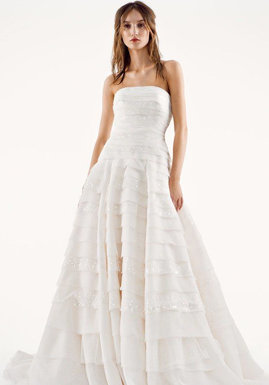 Vera Wang White A line Drop Waist - Main Image